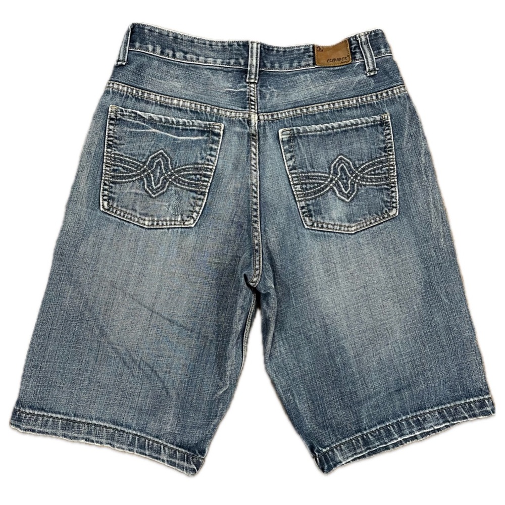 Flypaper Jeans Y2k Jean Shorts Jorts Medium Wash Size 30 Waist Streetwear 12”